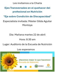 Charla Ejes Transversales En El Quehacr Dle Profesional En Nutrición